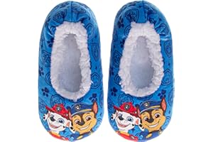 Josmo Slipper Socks for Boys - Plush Soft Cozy SlipOn Sock Slippers with Grip - Cars SpiderMan Paw Patrol TMNT Sonic Toy Story (Sizes: 5-10 Toddlers / 11-12 Little Kids)