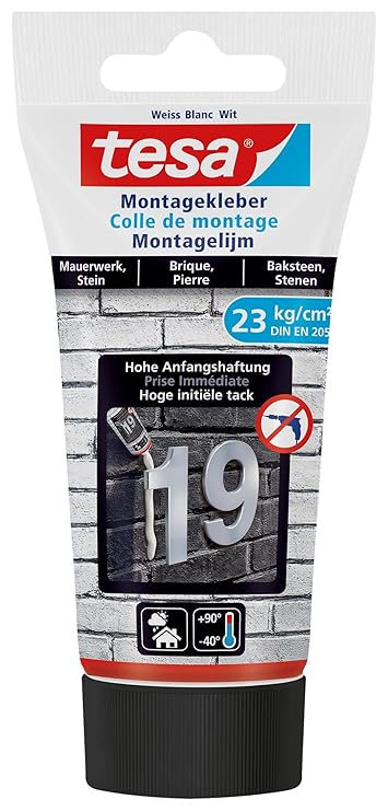 tesa Montagekleber für Mauerwerk und Stein, 110 g