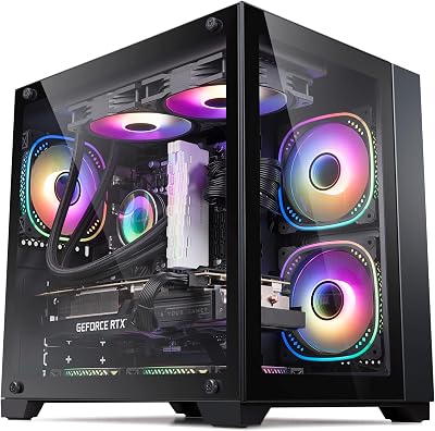 ionz KZ-900 PC Gaming Case V2 Dual Dynamic Mini Lite M-ATX Tempered Glass