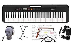 Casio CT-S200BK 61-Key Premium Keyboard Package with Headphones, Stand, Power Supply, 6-Foot USB Cable and eMedia Instructional Software, Black (CAS CTS200BK EPA)