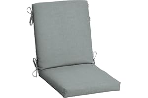 ARDEN SELECTIONS Arden Outdoor Dining Chair Cushion, 20 in x 20 in, Weather-Proof, Rain-Proof, Fade Resistant Patio Cushion for Patio, Dining, or Rocking Chairs 20 x 20, Stone Grey Leala
