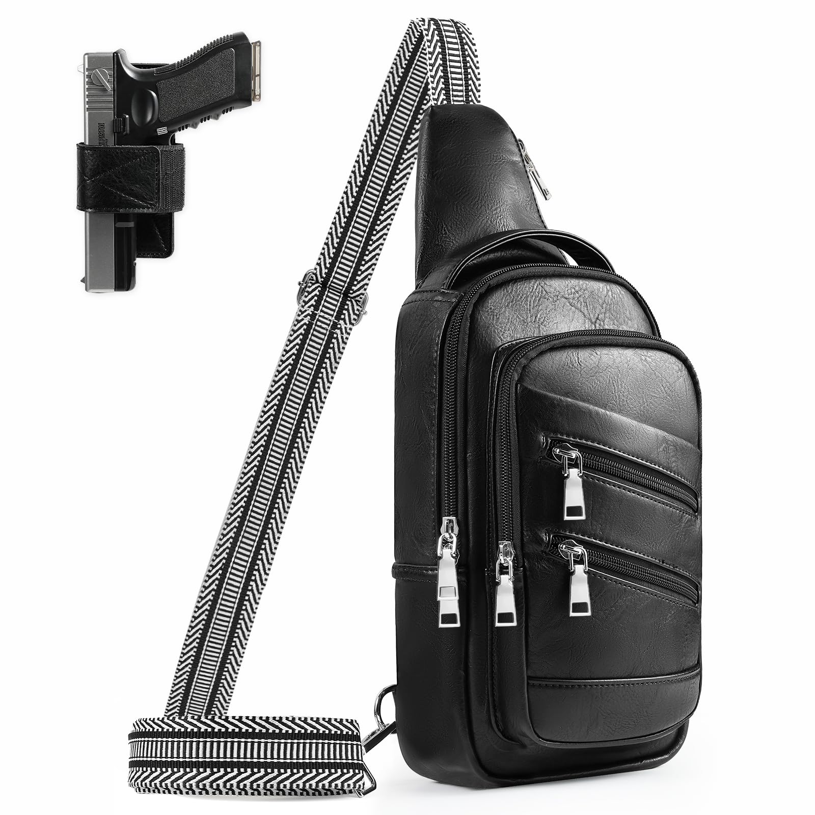 LarKoo Conceal Carry Sling Bag - Virgan Leather