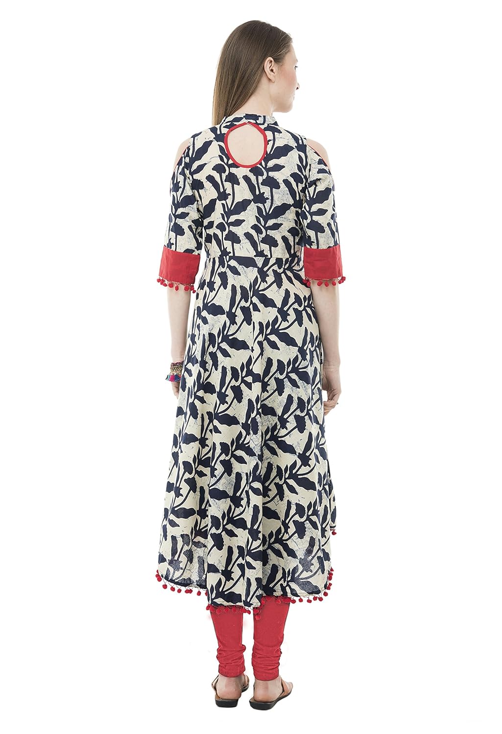 anjushree choice women's cotton printed anarkali kurti (blue_xxl)