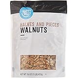 Amazon Brand - Happy Belly California Walnuts, Halves and Pieces, 16 Ounce, Pack of 2