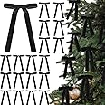 Glitinsel 24 Pcs Velvet Bows for Christmas Tree Vintage Rustic Velvet Christmas Ornaments Bows for Door Garland Wreath Decoration