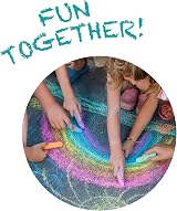 Paint Pop Chunky Chalk Sticks 24 Assorted Colours with Storage Tub view 11