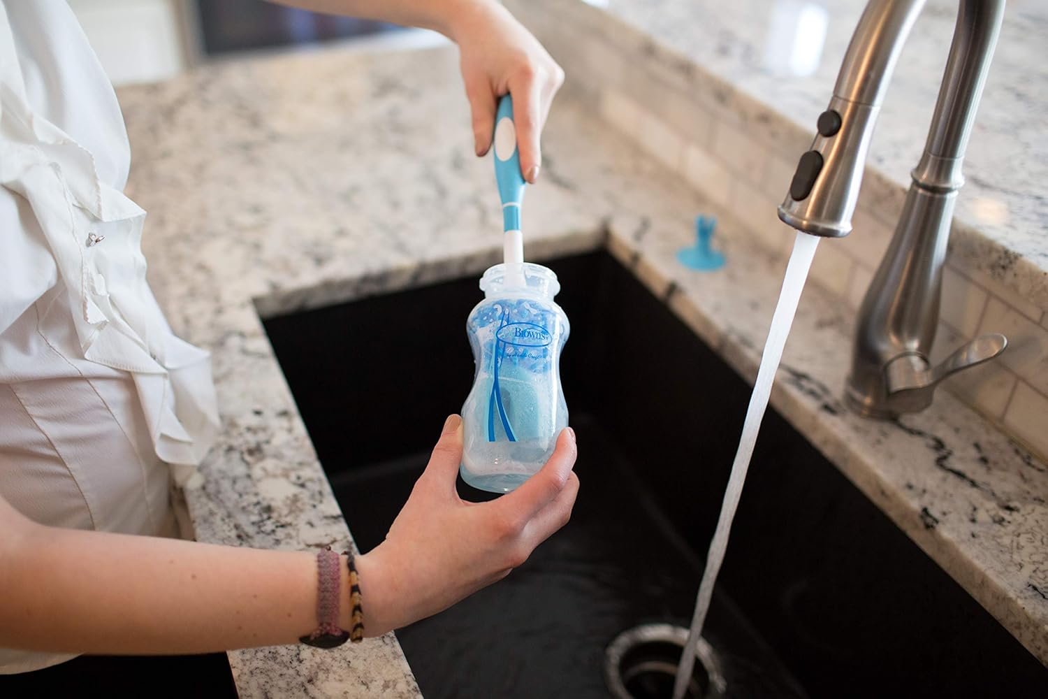 Dr. Brown's Bottle Brush, Blue : Baby Bottle Cleaning Brushes : Baby