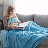 Moonlight20015 Fleece Throw Blanket 130x150 cm Light Blue 400 GSM view 3