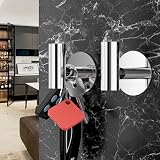 YUET 2 Pcs Self Adhesive Towel Hooks Stainless Steel 304 Polished Chrome view 7