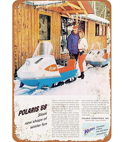 Targa in metallo vintage Polaris SNO-Traveler motoslitte
