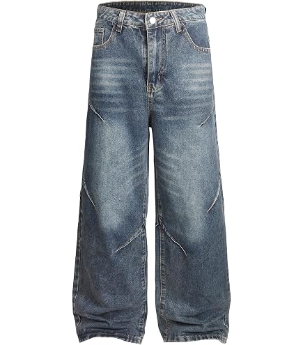 Amazon.com: Men's Baggy Jeans Y2k Hip Hop Denim Pants Vintage Jnco