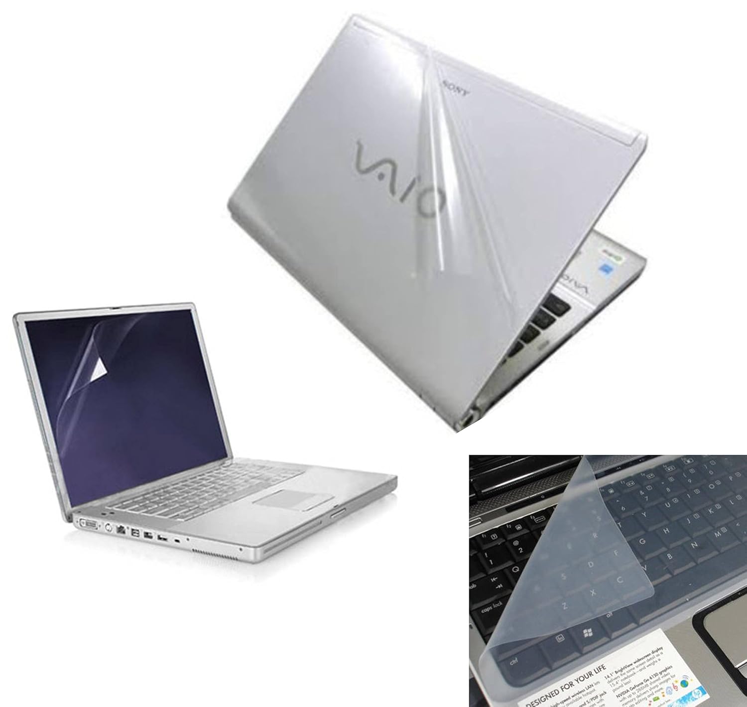 Namo Art 3in1 Laptop Lamination Combo Transparent Laptop Skin, Keyboard Skin and Screen Guard