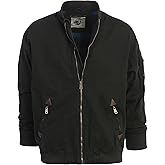 Gioberti Men's 100% Cotton Sportwear Full Zipper Twill Bomber Jacket