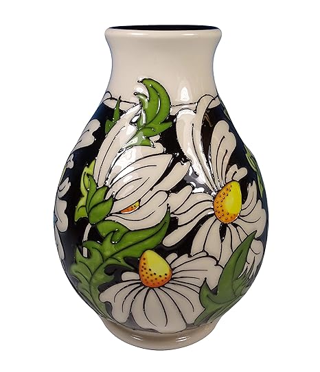 Moorcroft Phoebe Summer Daisies 7 25 Vase Shape 7 7 Rrp 300 00