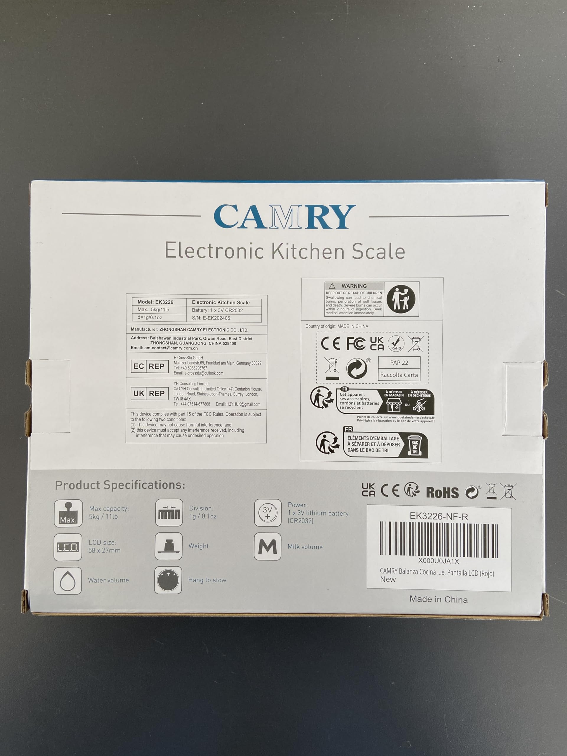 Food Scale, NUTRI FIT Digital Kitchen Scale Weight Grams and Ounces for Weight Loss, Accurate Cooking Baking Scale LCD Display Max 11lb 1g Increment with Wide Stainless Steel Platfrom, Black