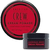 American Crew Men's Cream Pomade, Light Hold &amp; Low Shine, 3 oz | Moisture-rich cream pomade that tames hair for a natural, groomed look. Styles like hair gel. Light hold, low shine.
