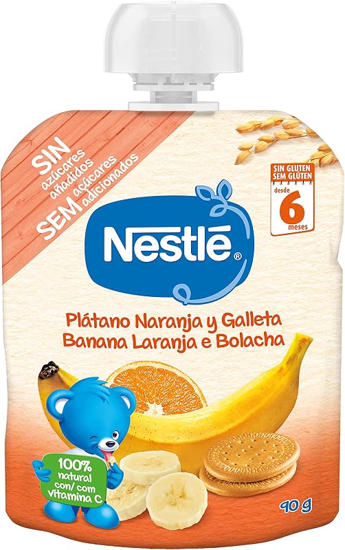 Nestlé Puré Plátano Naranja Galleta 16x90g