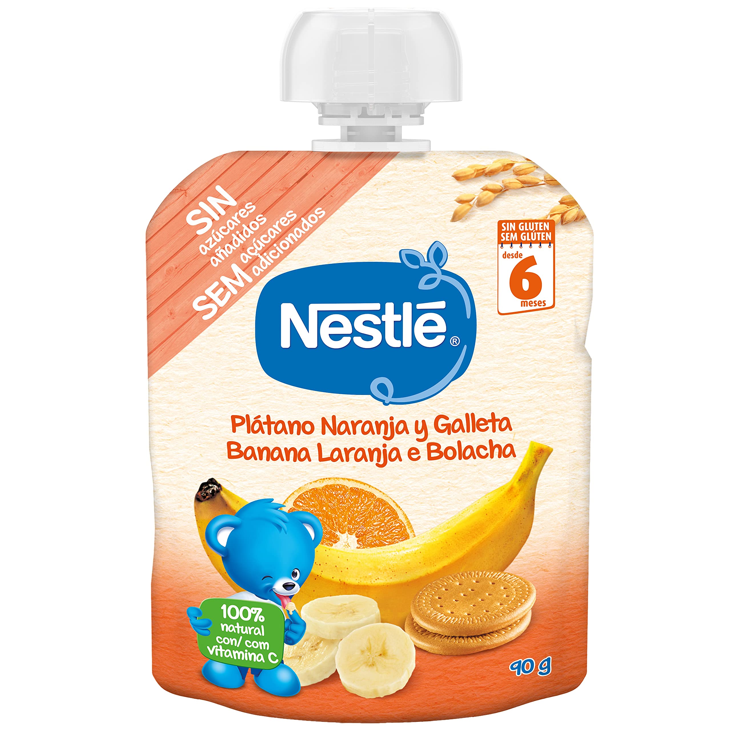 Nestlé Puré Plátano Naranja Galleta 16x90g