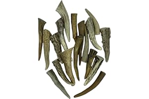 DEER VALLEY DOG CHEWS DEER ANTLERS Deer Valley Antler Tips - Set of 10 Native American-Inspired Polished Points (3-5 inches Long) for Traditional Jewelry and Key Chains (Perfect for Home Décor and Indigenous Crafts) (Natural Brown)