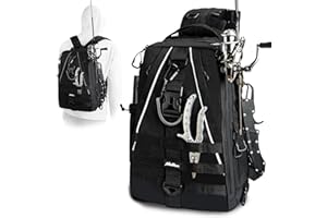 MoiShow Fishing Backpack Tackle Bag, Fishing Tackle Backpack with Rod Holder, Tackle Box Backpack