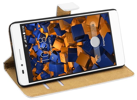 mumbi Tasche im Bookstyle für Huawei Honor 5X Tasche weiss