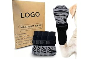 4 Pcs Dog Socks, Dog Shoes for Injured Pets Stop Licking Paws, Suitable for Indoor Outdoor Walking (Black, M)