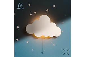 Tip perk Floating Cloud Wall Lamp for Baby Nursery | Cute Floating Cloud Lamp for Kids Bedroom | Battery-Operated Hanging Night Lights for Bedroom
