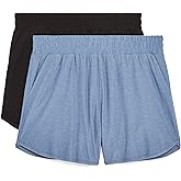 Danskin womens 2 Pack Super Soft Tulip Hem Shorts