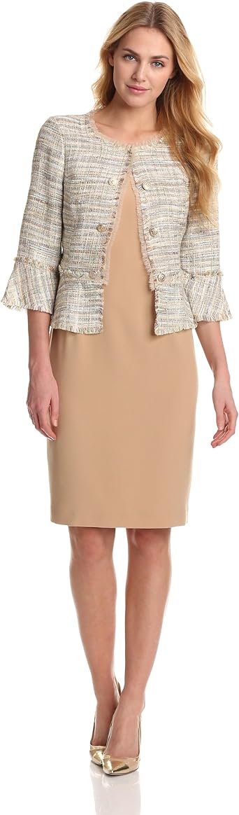 boucle dress and jacket