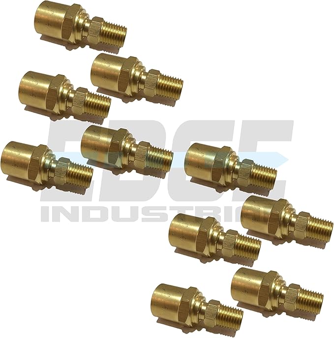 EDGE INDUSTRIAL Brass Reusable Fitting Adapter 1/4" NPTF