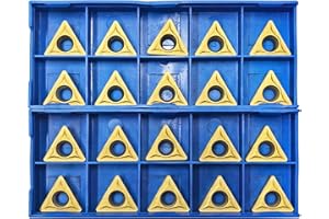 SATPISTOUL 20PCS TCMT16T308(TCMT32.52) Carbide Turning Inserts for CNC Lathe Cutting Tools，Turning Inserts Cutting Tools for Steel Parts and Stainless Steel for Metal Cutting Cutter bar