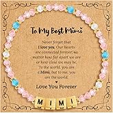 BAYLAY Inspirational Family Lettter Bead Bracelet For Women,Jewelry Gifts For Granddaughter/Daughter/Mom/Sister/Wife/Niece/Aunt/Friend/Nana/Gigi,Mothers Day,Birthday