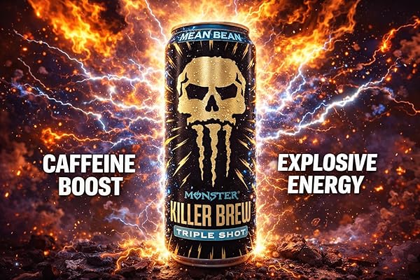 MONSTER ENERGY DRINKS, MEAN BEAN TRIPLE SHOT ENERGY COFFEE, 15 FL OZ