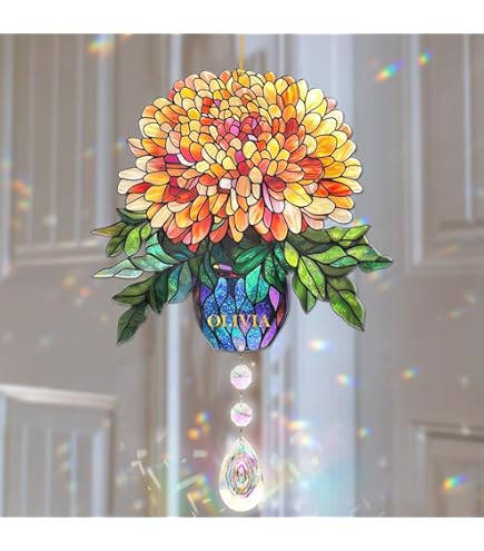 3d Papillon En Métal Rouge Vert Fenêtre Pendentif élégant