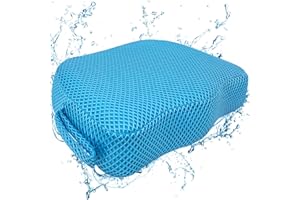 REEZEIVI Hot Tub Booster Seat for Adults,5 Inch Thick SPA Cushion,Weighted Hot Tub Cushion with Non-Slip Bottom,Quick Dry Spa seat,Washable 3D Mesh,Inflatable Hot Tub,Pool, Bathtub (Bue)