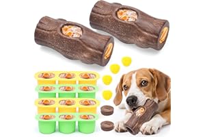 ClariVora 2 Pack Dog Toys for Aggressive Chewers, Interactive Indestructible Dog Toys to Keep Them Busy, Durable Dog Frozen Treat Toy for Large & Medium Dogs, Reduces Anxiety & Extends Playtime, Brown