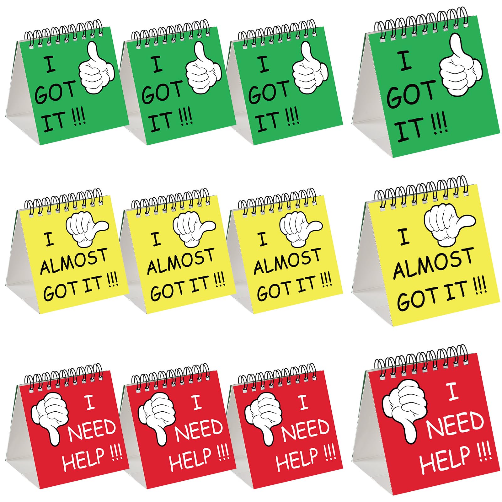 Photo 1 of Harloon 24 Pcs I Need Help Mini Flip Chart Signs Self Assessment Cards Behavior Management Classroom Tools for Kids Teachers Classroom School Behavior Educational and Learning Activities Supplies