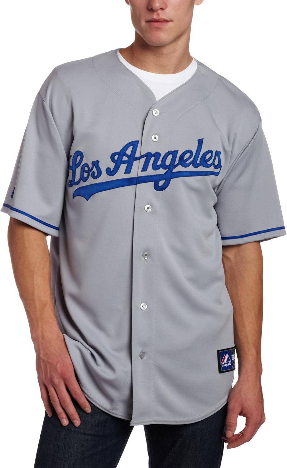 MLB Los Angeles Dodgers Away Replica Jersey, Gray, Multi color, XXXLarge