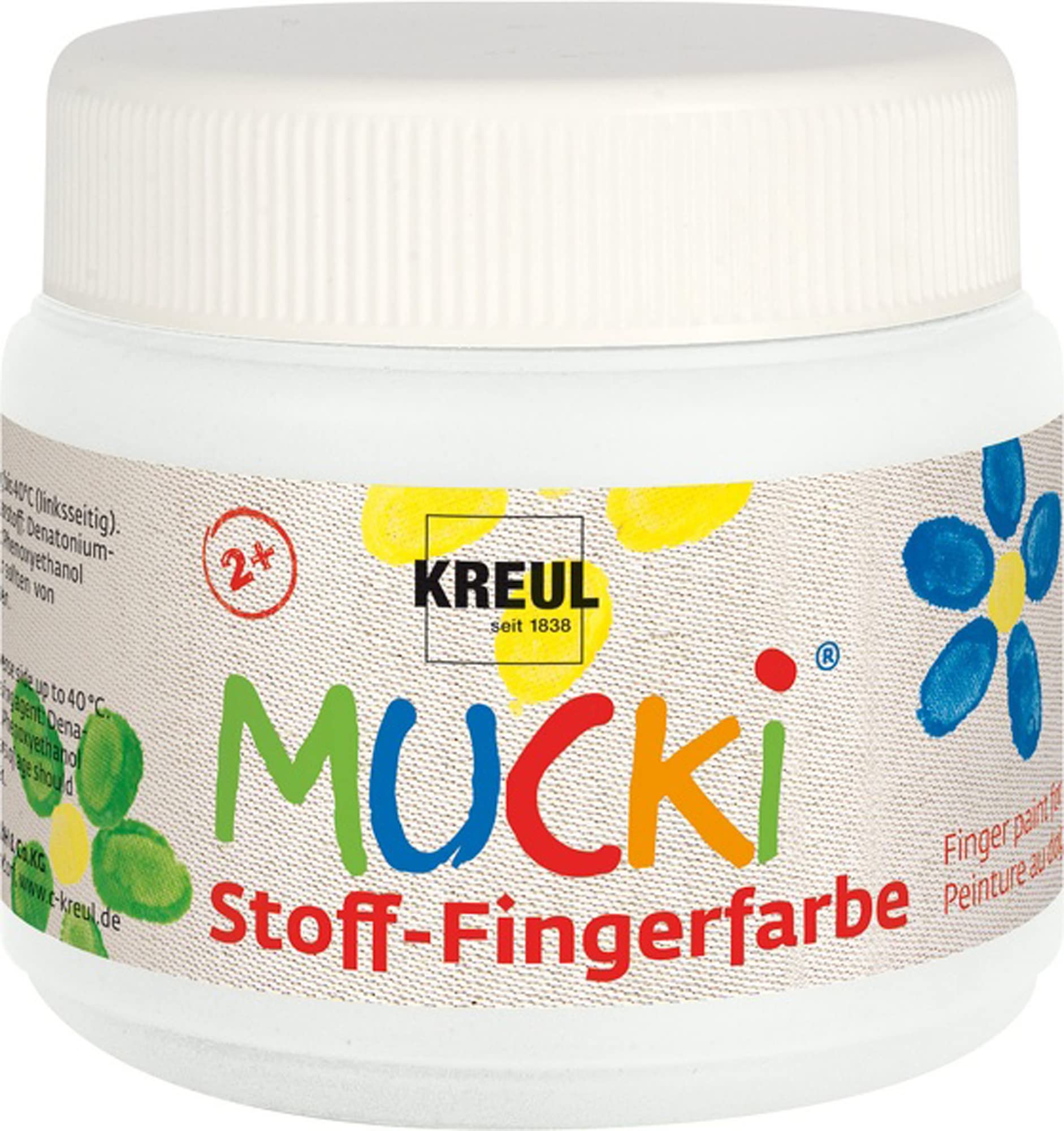 Eduplay ''Mucki Finger Paint Textile White 150 Ml'', Multi Colour