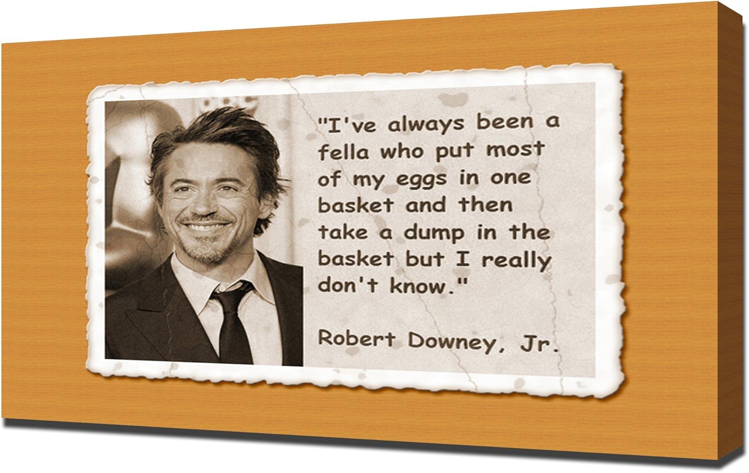 Amazon Com Robert Downey Jr Quotes 4 Canvas Art Print Posters Prints