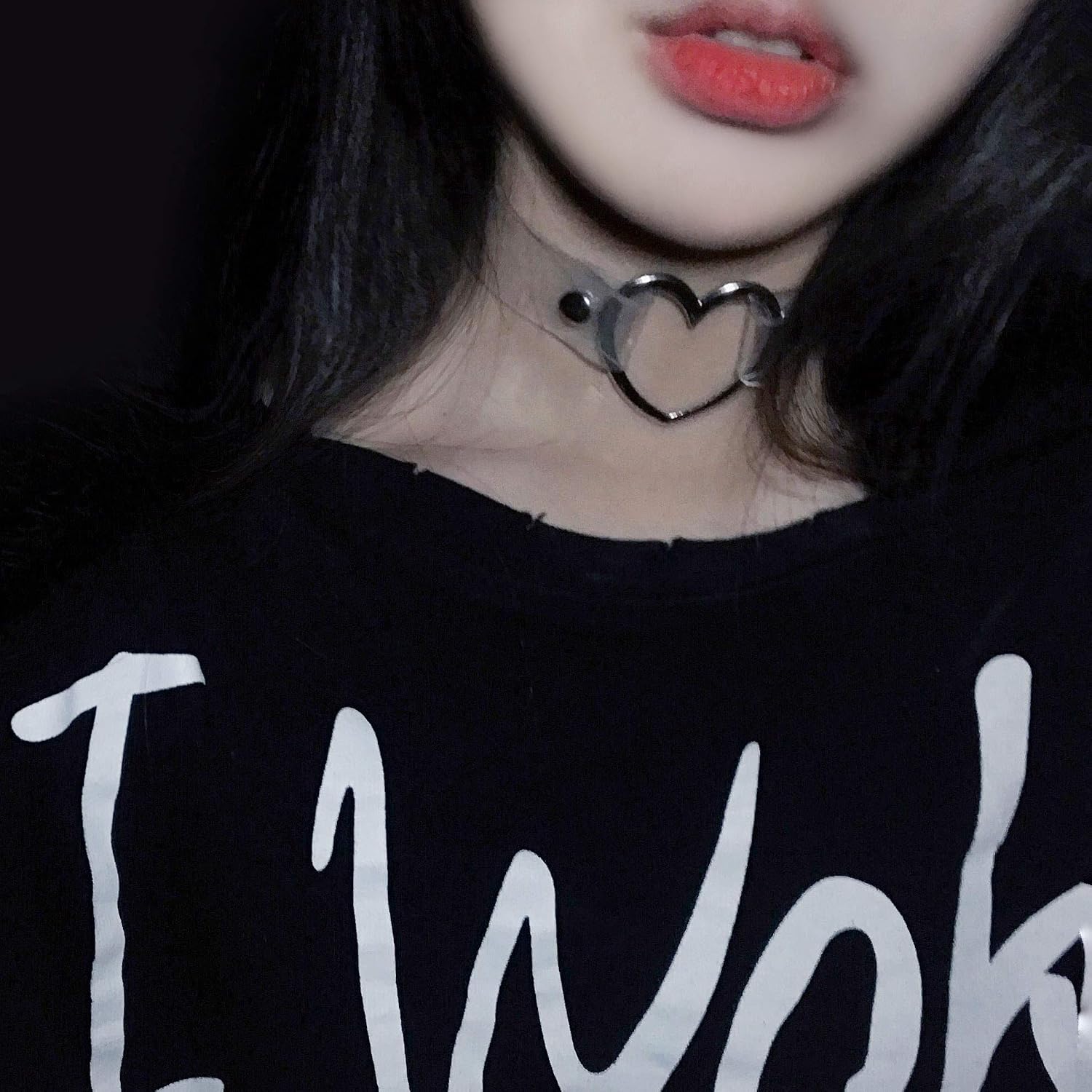 HONGXIN-SHOP Choker Punk Collar Leather Heart Necklace Adjustable Gothic Chain for Women Lady Teens Girls 6 Pack - Image 5