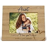 DIENADFX Aunt Picture Frames, Christmas Mothers Day Aunt Gifts for Aunt from Nephew Niece, Best Aunt Ever Gifts, I Can't Say I Love You Enough So This is Your Reminder Photo Picture Frames, 5x7 Photo