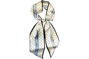 Clysoru Neck Scarf for Women Printed Hair Scarves Bag Scarfs Fashion Elegant Oblique Angle Design 59" X 5.9"