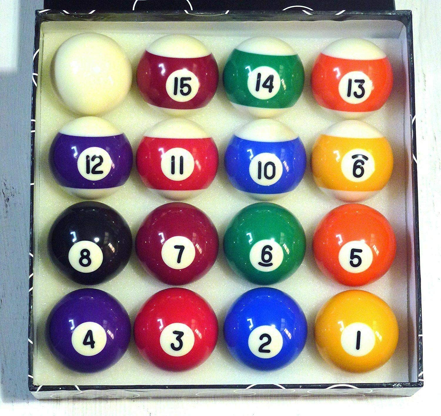POOL BALLS SPOTS & STRIPES 1 1/2" (3.81cm) SMALL BALLS FOR HOME USE TABLES**