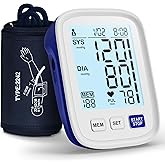 Blood Pressure Monitor Upper Arm, 9-17 Inches Medium/Large BP Cuff, Accurate Automatic Digital Electronic BP Machine for Home Use, 4" LCD Display, 3-User Mode 199 Memories Each, A01-BS