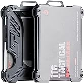 1TG Tactical Minimalist Slim Wallet with Moeny Clip, Front Pocket RFID Blocking Wallet Cash Holder, Versatile Credit Card Orgainzer, ID Card Badge Holder for Men