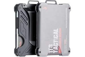 1TG Tactical Minimalist Slim Wallet with Moeny Clip, Front Pocket RFID Blocking Wallet Cash Holder, Versatile Credit Card Orgainzer, ID Card Badge Holder for Men