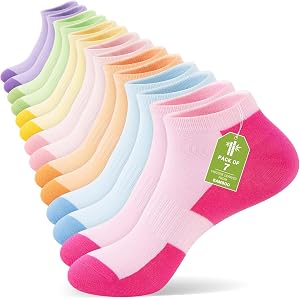 eallco 7 Pairs Ankle Socks for Women Bamboo Viscose Low Cut Breathable Thin Casual Socks