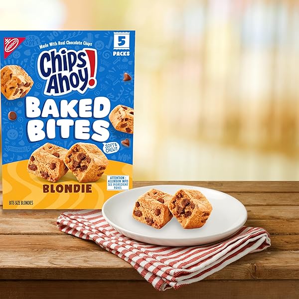 CHIPS AHOY! BAKED BITES, BLONDIE, 5 – 1.5 OZ SNACK PACKS (5 BITES PER PACK)