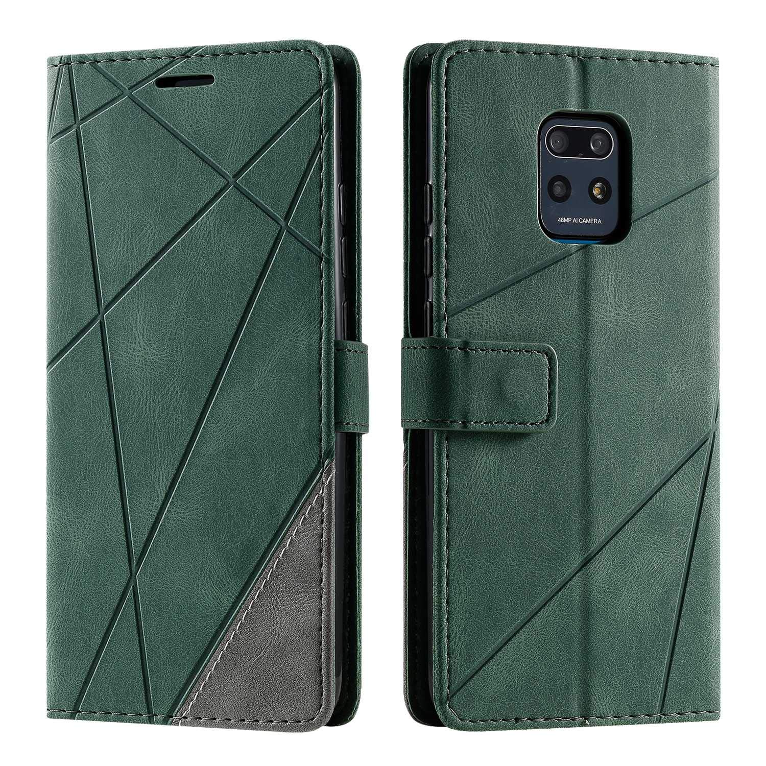 SONWO Case for Redmi 10X 5G Case, Premium Leather Flip Wallet Case Magnetic Closure Card Slots Kickstand Phone Case for Xiaomi Redmi 10X 5G, Green